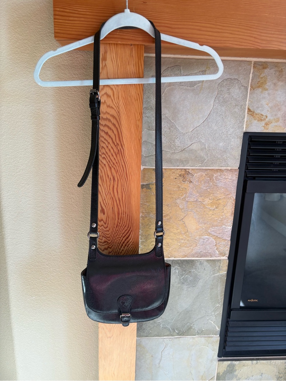 Patricia Nash Black Leather Crossbody Bag
